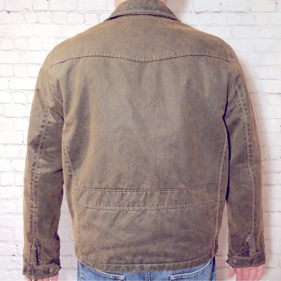 Sundance Brown Waxed Cotton Canvas Bomber Jacket size XXL price firm! - Picture 2 of 8